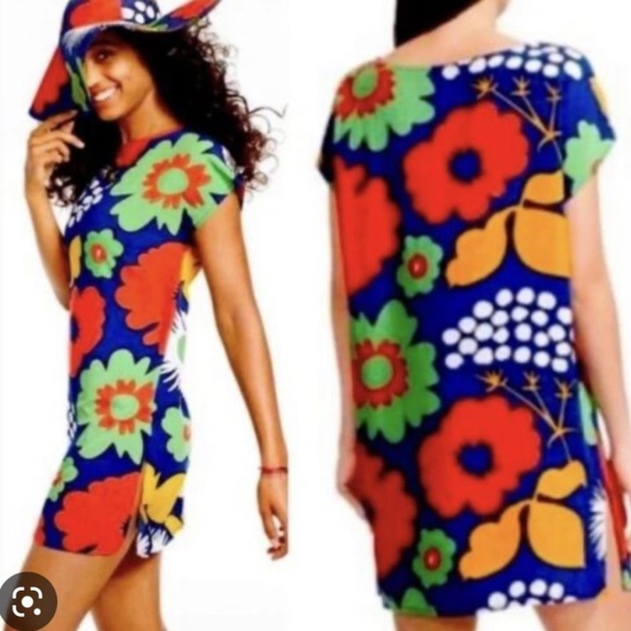 Marimekko target Kukkatori print small tunic swim coverup. - Picture 2 of 9